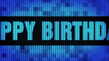 3. Happy Birthday Ön Metin Kaydırma Led Duvar Pannel Ekran İşaret Panosu