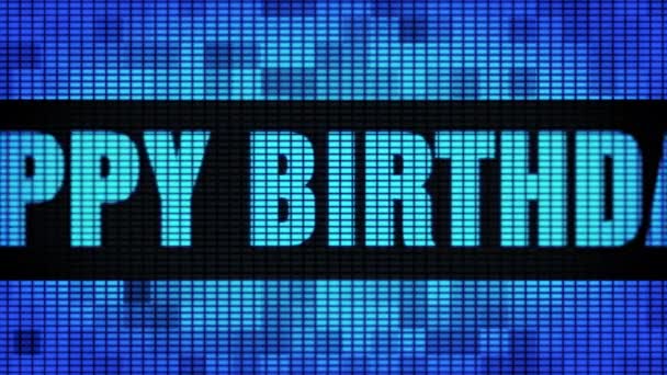 5. Happy Birthday front text rullning LED Wall pannel display skylt styrelse — Stockvideo