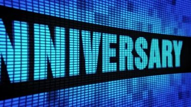 1. Yıldönümü Yan Metin Kaydırma Led Duvar Pannel Ekran İşaret Panosu