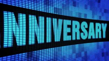 55. Yıldönümü Yan Metin Kaydırma Led Duvar Pannel Ekran İşaret Panosu