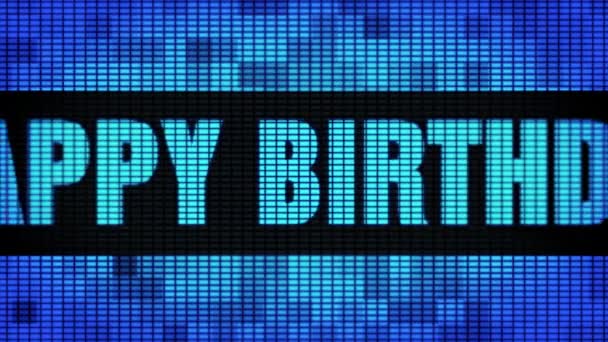 11. Happy Birthday Fronttext Scrollen LED Wand Panel Anzeigetafel — Stockvideo