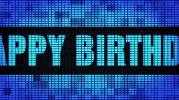13th Happy Birthday Front Text Scrolling LED Wall Pannel Display Sign Board — Stock Video