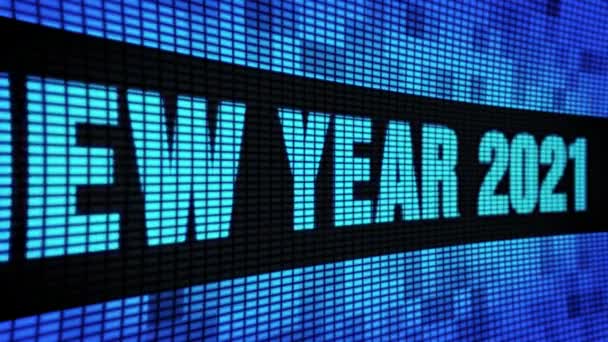 Boldog új évet 2021 oldal szöveg tekerő vezetett fal pannel kijelző tábla