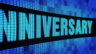 3. Yıldönümü Yan Metin Kaydırma Led Duvar Pannel Ekran İşaret Panosu