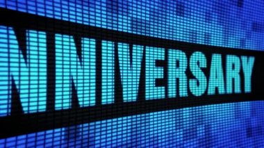 2. Yıldönümü Yan Metin Kaydırma Led Duvar Pannel Ekran İşaret Panosu