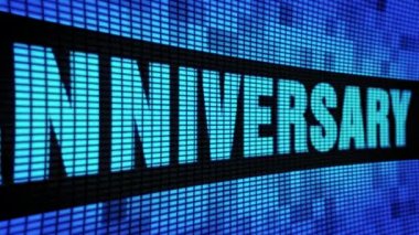 13. Yıldönümü Yan Metin Kaydırma Led Duvar Pannel Ekran İşaret Panosu
