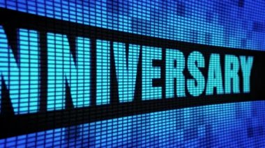 7. Yıldönümü Yan Metin Kaydırma Led Duvar Pannel Ekran İşaret Panosu