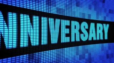 6. Yıldönümü Yan Metin Kaydırma Led Duvar Pannel Ekran İşaret Panosu