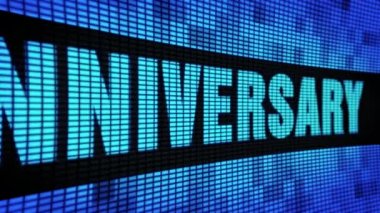 4. Yıldönümü Yan Metin Kaydırma Led Duvar Pannel Ekran İşaret Panosu