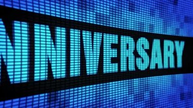 8. Yıldönümü Yan Metin Kaydırma Led Duvar Pannel Ekran İşaret Panosu