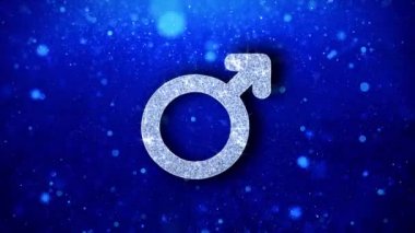 Kadın Burcu Gendericon Yanıp Sönen Parıltı parlayan Parlaklık Parçacıkları.