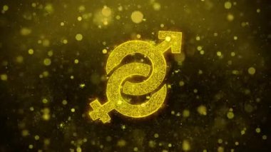 Cinsiyet Erkek ve Kadın Simge Altın Glitter Shine Parçacıklar.
