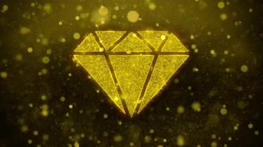 Elmas Simge Altın Glitter Shine Parçacıklar.