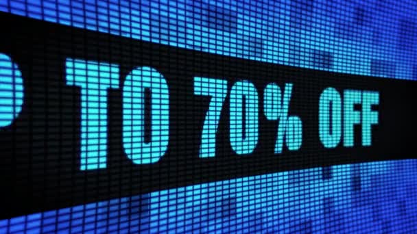 Up To 20 Percent Off Side Text Scrolling LED Wall Pannel Display Sign Board — Stock Video © #300680508 Up To 20 Percent Off Side Text Scrolling LED Wall Pannel Display Sign Board — Stock Video © #300680508
