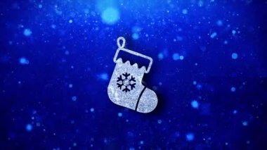 Noel Çorap Pictogram Çorap Simge Yanıp Sönen Glitter Parlayan Shine Parçacıklar.