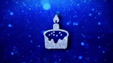 Doğum Günü Paskalya Pastası Simge Yanıp Sönen Glitter Parlayan Shine Parçacıklar.