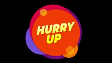 Acele Metin Sticker Renkli Satış Popup Animasyon.