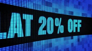 Düz Yüzde 20 Kapalı Yan Metin Kaydırma Led Duvar Pannel Ekran İşaret Panosu