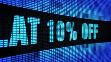 Düz 10 Yüzde Kapalı Yan Metin Kaydırma Led Duvar Paneli Ekran İşaret Panosu