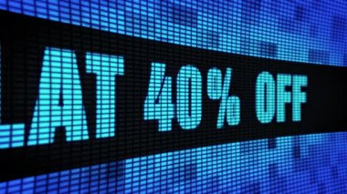 Düz 40 Yüzde Kapalı Yan Metin Kaydırma Led Duvar Pannel Ekran İşaret Panosu