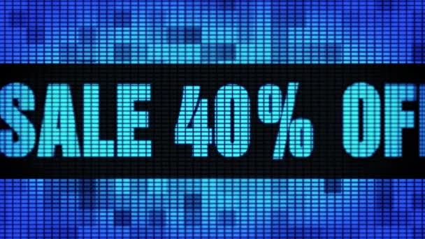 Prodej 40 procenta mimo přední text posunování LED stěna Pannel displej vývěska — Stock video