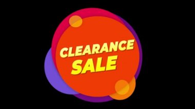 Takas Satış Metin Sticker Renkli Satış Popup Animasyon.