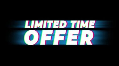 Sınırlı Süreli Teklif Metin Vintage Glitch Etkisi Promosyon .