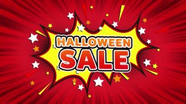 Cadılar Bayramı Satılık Metin Pop Art Style Comic Expression.