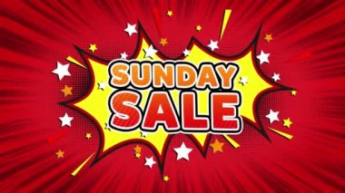 Pazar Satılık Metin Pop Art Style Comic Expression.