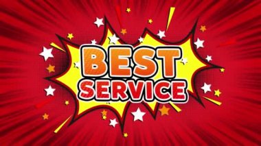 En İyi Hizmet Metin Pop Art Style Comic Expression.