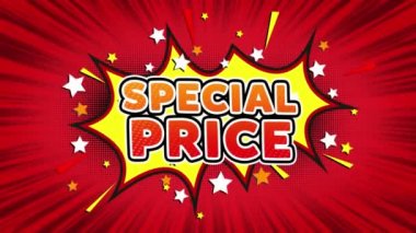 Özel Fiyat Metin Pop Art Style Comic Expression.