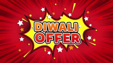 Diwali Teklif Metin Pop Sanat Tarzı Comic Expression.