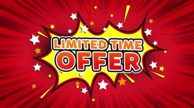 Sınırlı Süreli Teklif Metin Pop Art Style Comic Expression.