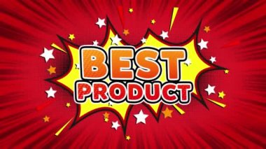 En İyi Ürün Metin Pop Art Style Comic Expression.