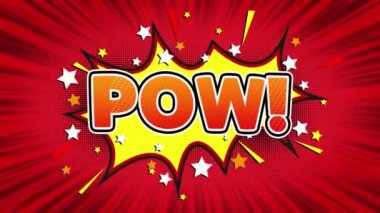 Pow Metin Pop Art Style Comic Expression.