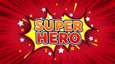 Süper Kahraman Metin Pop Art Style Komik İfade.