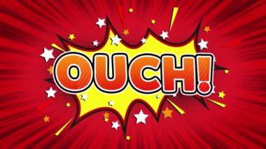 Ouch Metin Pop Sanat Tarzı Comic Expression.