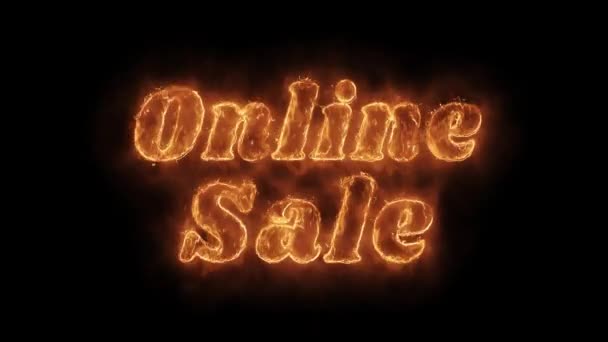 Онлайн продажа Горячие анимированные сжигание реальный огонь огненный петля . — стоковое видео