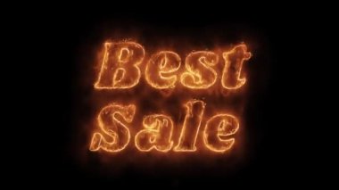 En İyi Satış Kelime Sıcak Animasyonlu Yanan Gerçekçi Yangın Alev Loop.