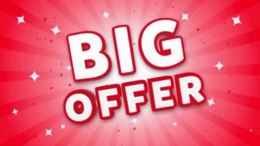 Düşen Konfeti Arka Plan Büyük Teklif 3d Metin.