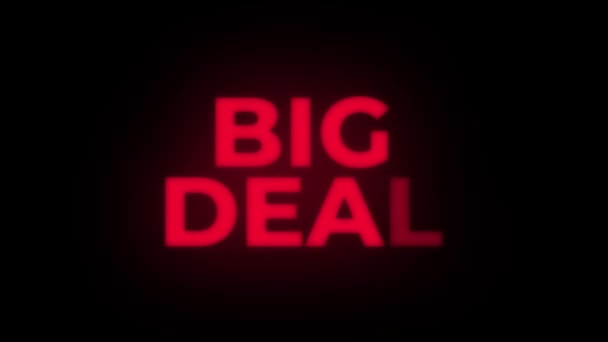 Big Deal Metin Titreşen Ekran Promosyon Loop. — Stok video