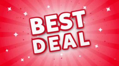 Düşen Konfeti Arka Plan En İyi Anlaşma 3d Metin.