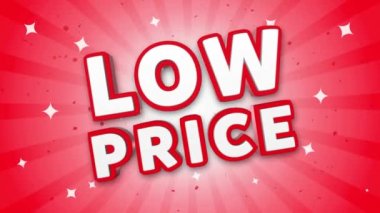 Düşen Konfeti Arka Plan Düşük Fiyat 3d Metin.