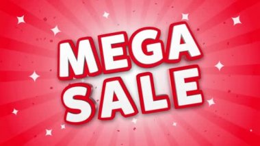 Mega Sale 3d Metin Falling Konfeti Arka Plan.