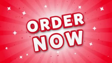 Düşen Konfeti Arka Plan Şimdi 3d Metin Sipariş.