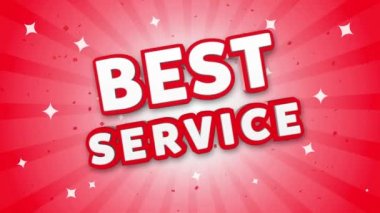 Düşen Konfeti Arka Plan En İyi Hizmet 3d Metin.