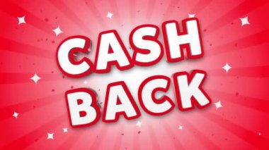 Düşen Konfeti Arka Plan Üzerinde Nakit Geri 3d Metin.