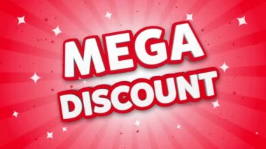 Mega İndirim 3d Metin Falling Konfeti Arka Plan.