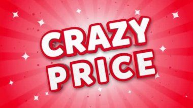 Crazy Price 3d Metin Falling Konfeti Arka Plan.