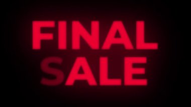 Son Satış Metni Titreşen Ekran Tanıtım Döngüsü.